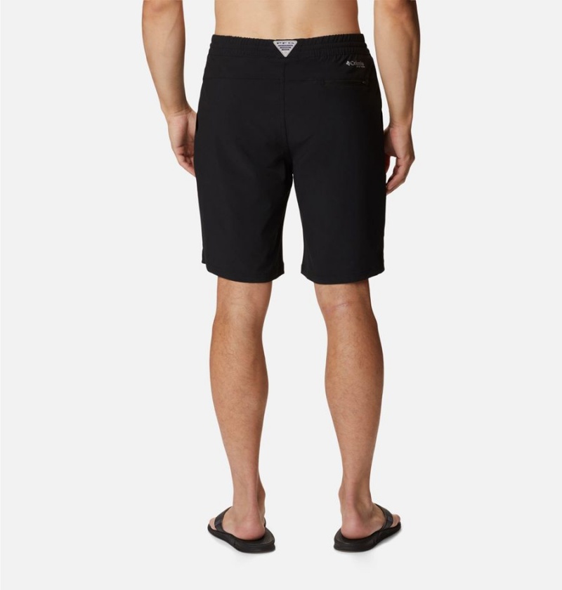 Black Men's Columbia PFG Slack Tide Hybrid Water Shorts | GCNSZ-9724