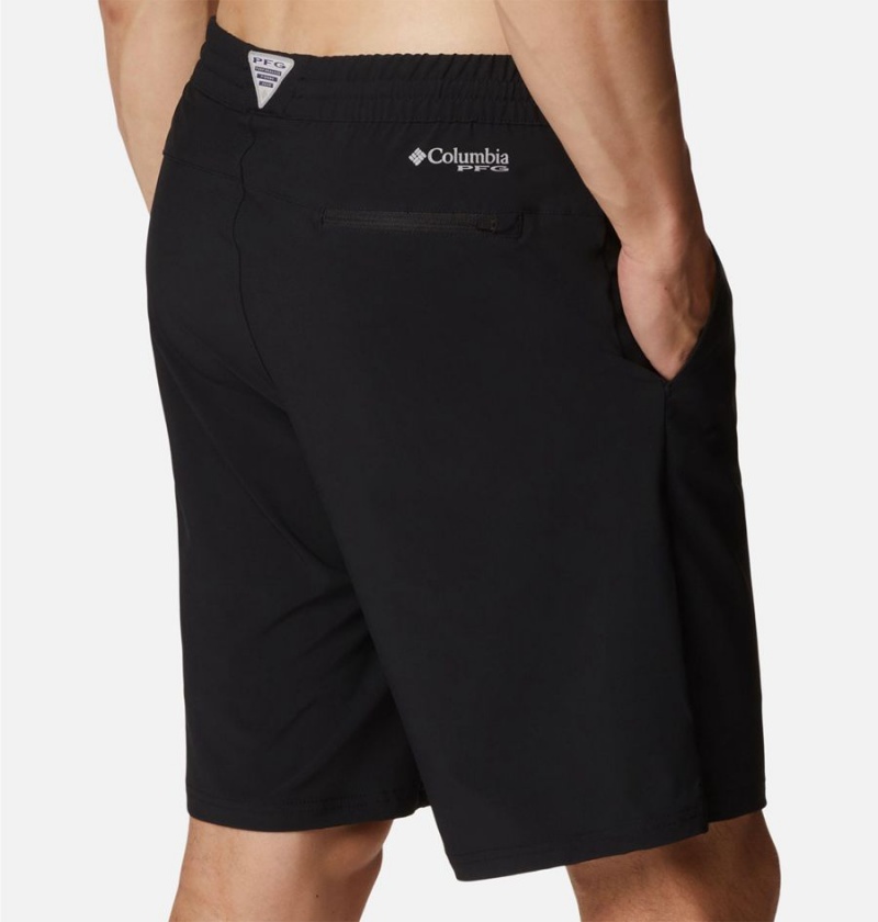 Black Men's Columbia PFG Slack Tide Hybrid Water Shorts | GCNSZ-9724