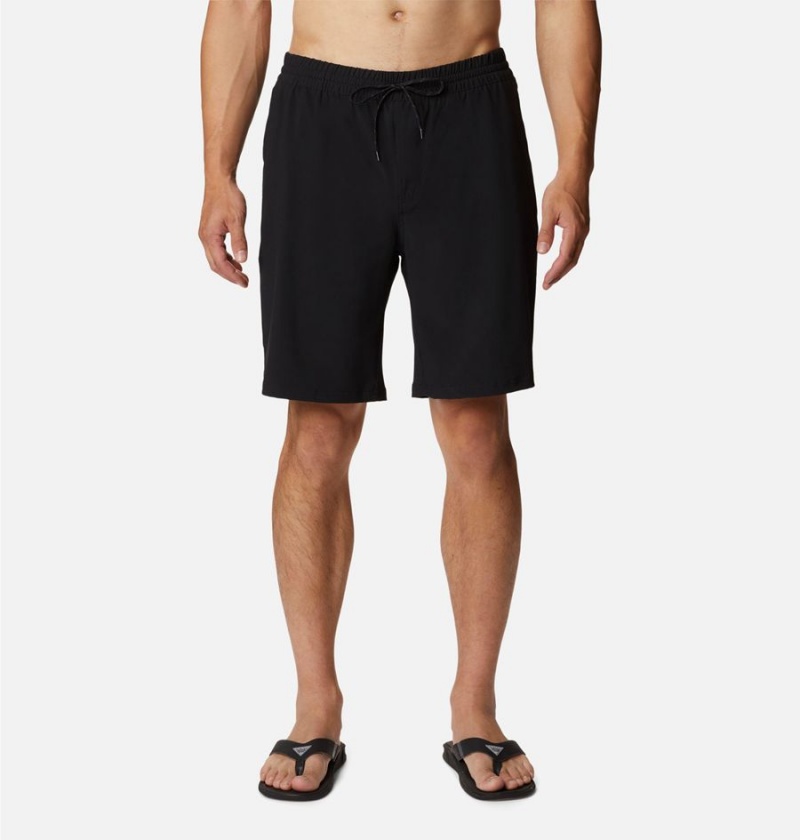 Black Men\'s Columbia PFG Slack Tide Hybrid Water Shorts | GCNSZ-9724