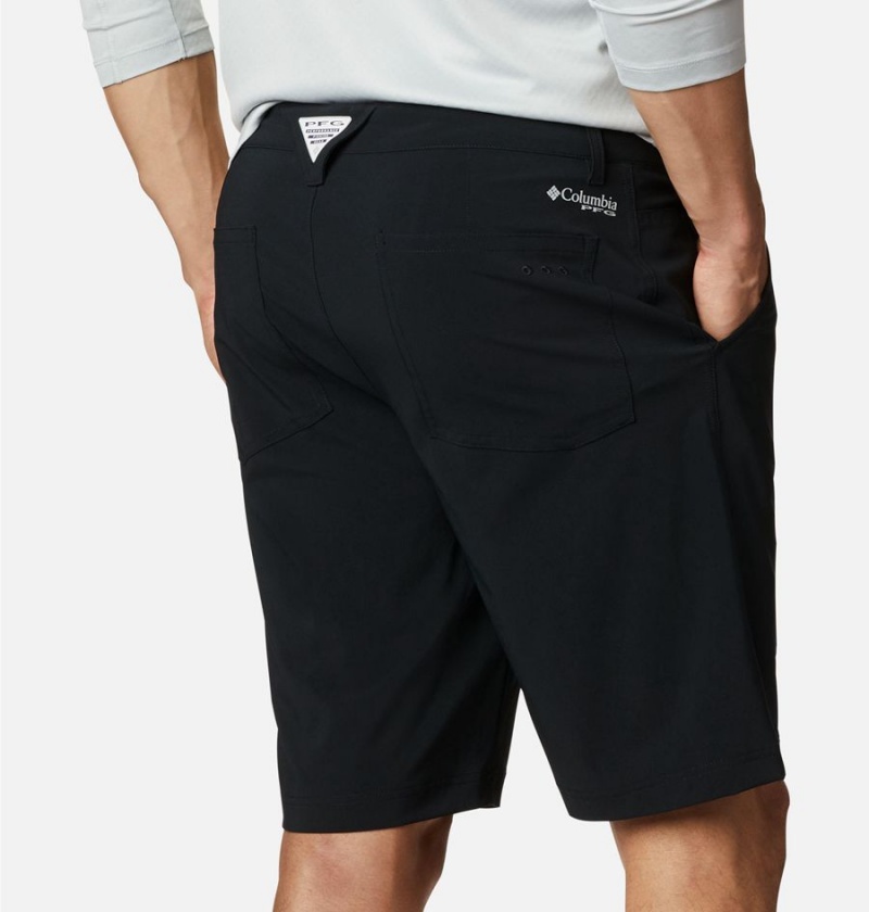 Black Men's Columbia PFG Slack Tide Shorts | TALYI-0476