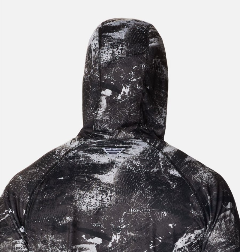 Black Men's Columbia PFG Super Terminal Tackle Hoodie | NMXJP-9763