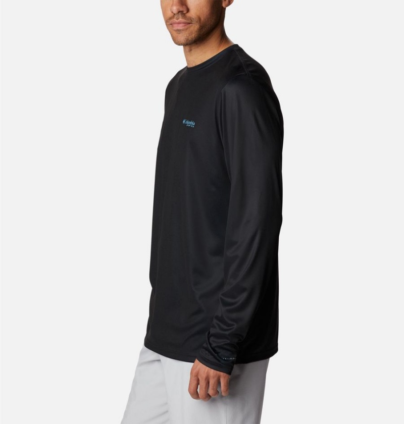 Black Men's Columbia PFG Terminal Tackle Carey Chen Long Sleeve T-Shirt | ERLHI-6298