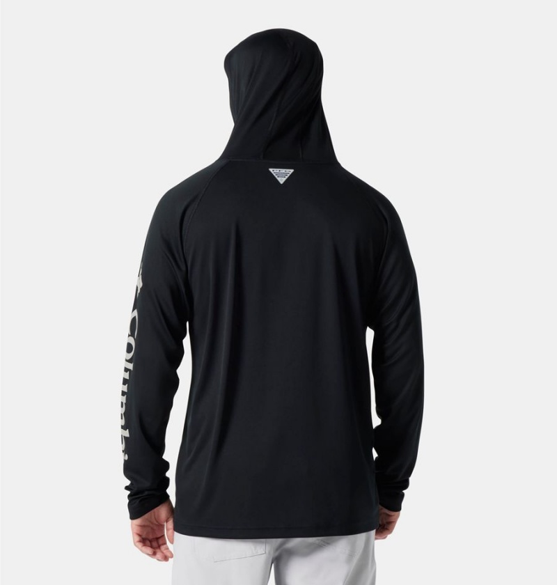 Black Men's Columbia PFG Terminal Tackle Hoodie | LGZNK-4059