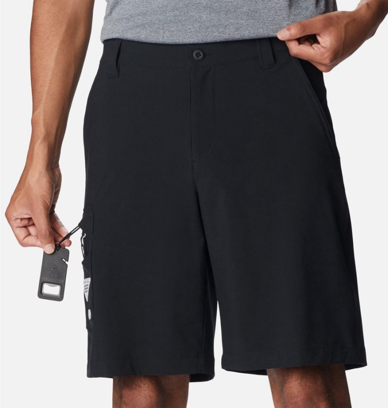 Black Men's Columbia PFG Terminal Tackle Shorts | YVAHB-7458