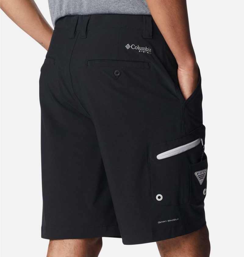 Black Men's Columbia PFG Terminal Tackle Shorts | YVAHB-7458