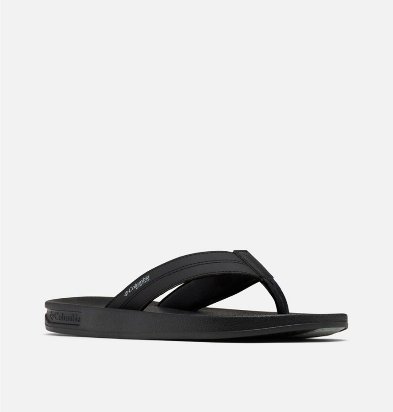 Black Men's Columbia PFG Tidal Ray Flip Flop Sandals | IDKYB-9261