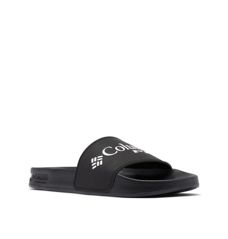 Black Men's Columbia PFG Tidal Ray Slide Sandals | RFJQZ-2783