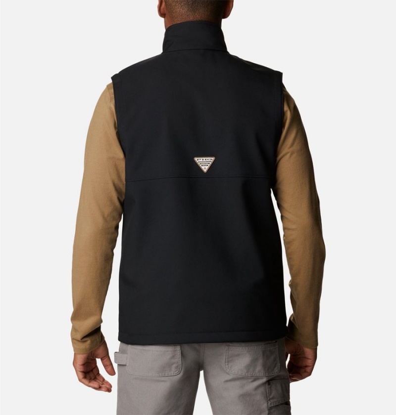 Black Men's Columbia PHG Ascender Softshell Vest | XAHVY-6304