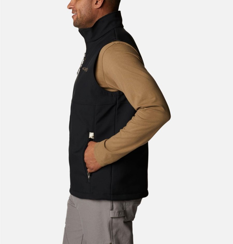 Black Men's Columbia PHG Ascender Softshell Vest | XAHVY-6304