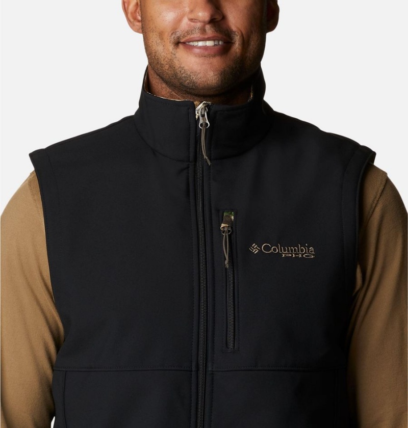 Black Men's Columbia PHG Ascender Softshell Vest | XAHVY-6304