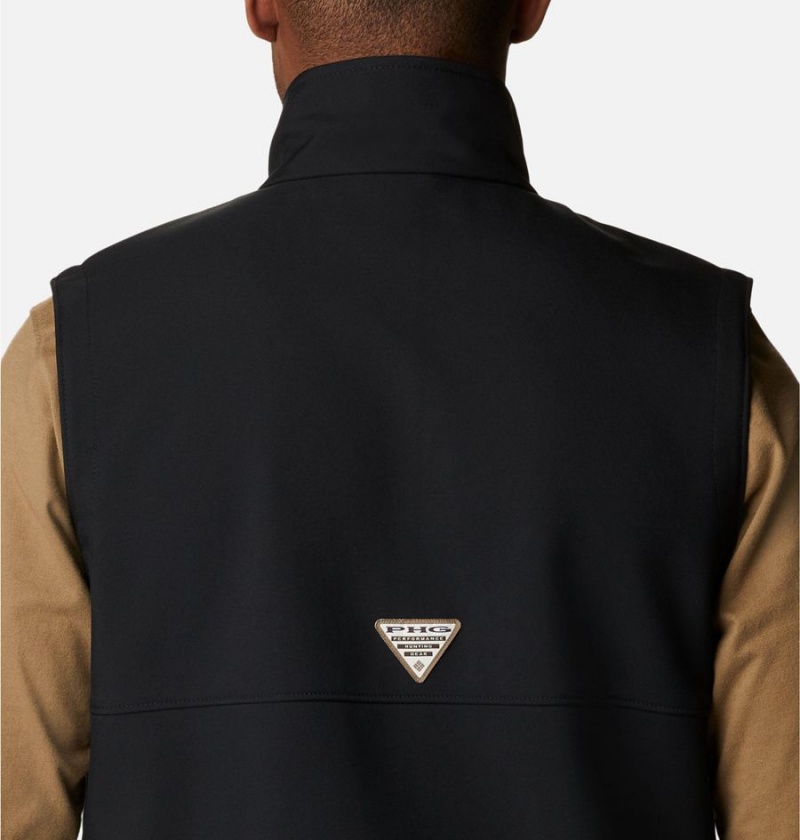 Black Men's Columbia PHG Ascender Softshell Vest | XAHVY-6304