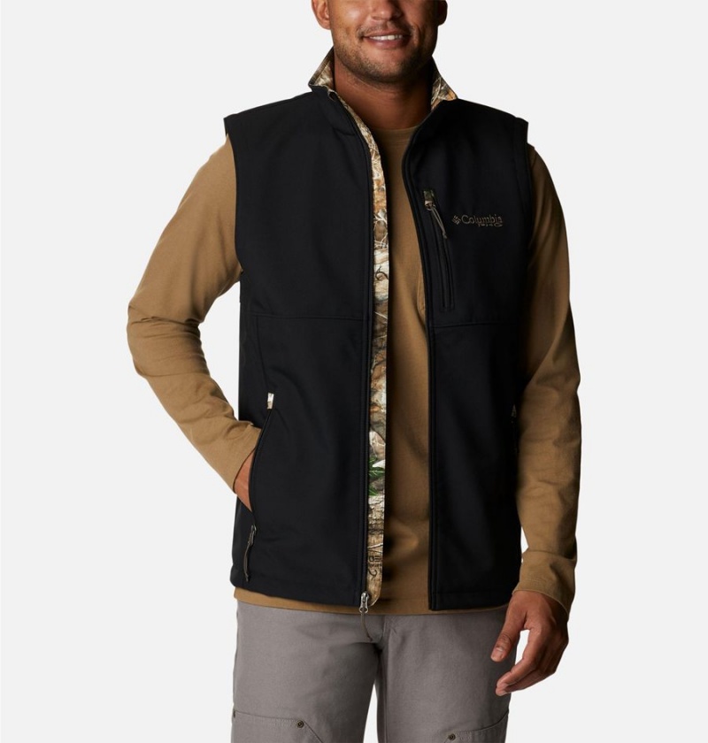 Black Men's Columbia PHG Ascender Softshell Vest | XAHVY-6304