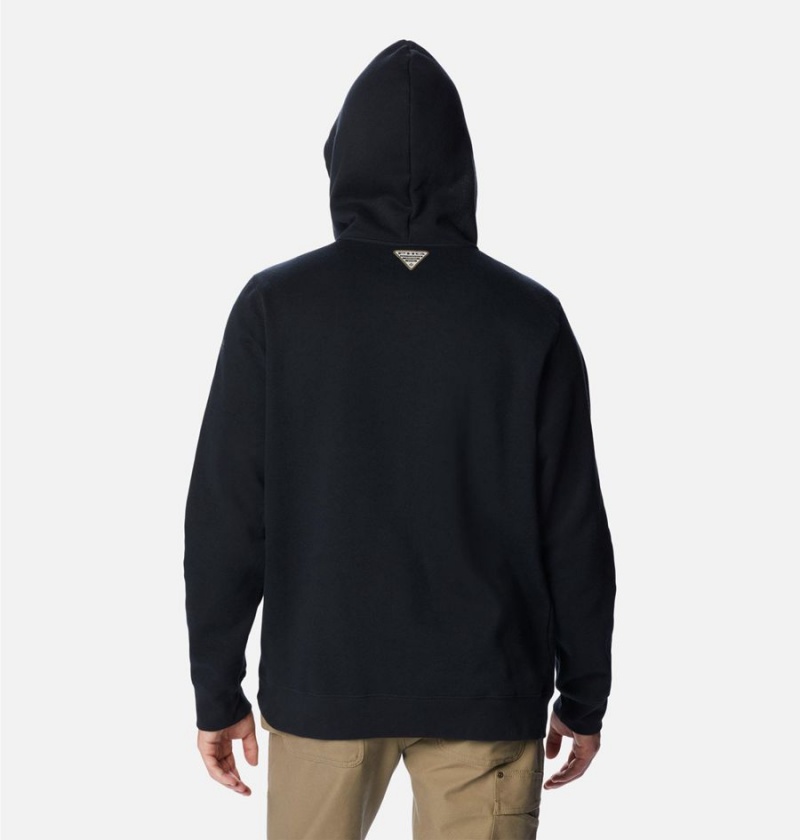 Black Men's Columbia PHG Game Flag II Hoodie | KFUPR-9128