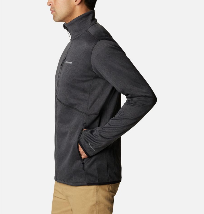 Black Men's Columbia Park View Full Zip Fleece Jacket | VGMBR-1960