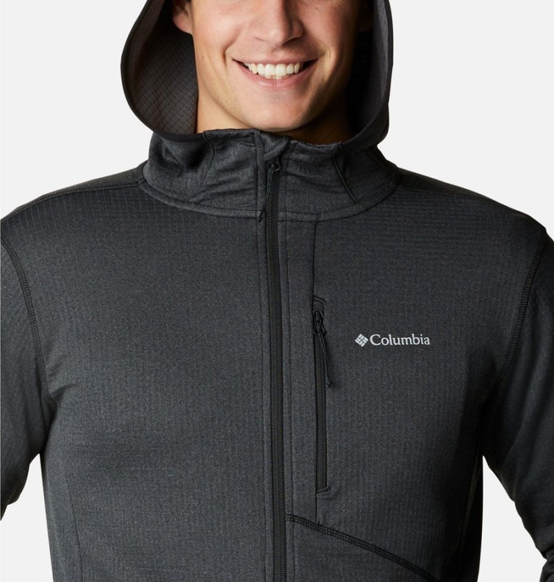 Black Men's Columbia Park View Full Zip Hoodie Fleece Jacket | ABSLY-1698