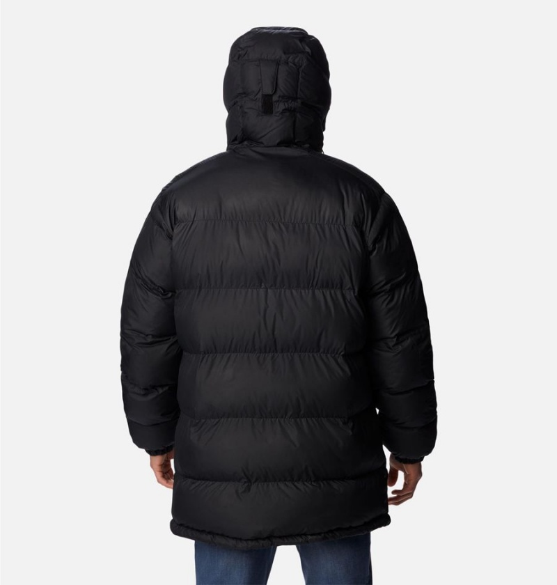 Black Men's Columbia Pike Lake Parka Insulated Puffer Jacket | WPDLU-3581