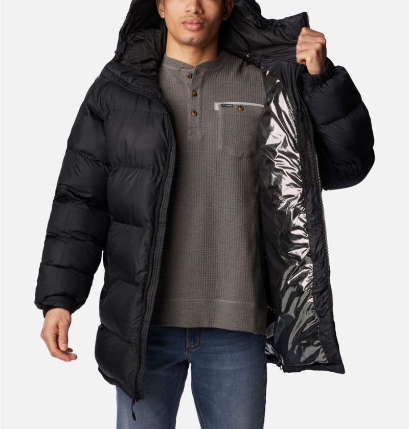 Black Men's Columbia Pike Lake Parka Insulated Puffer Jacket | WPDLU-3581