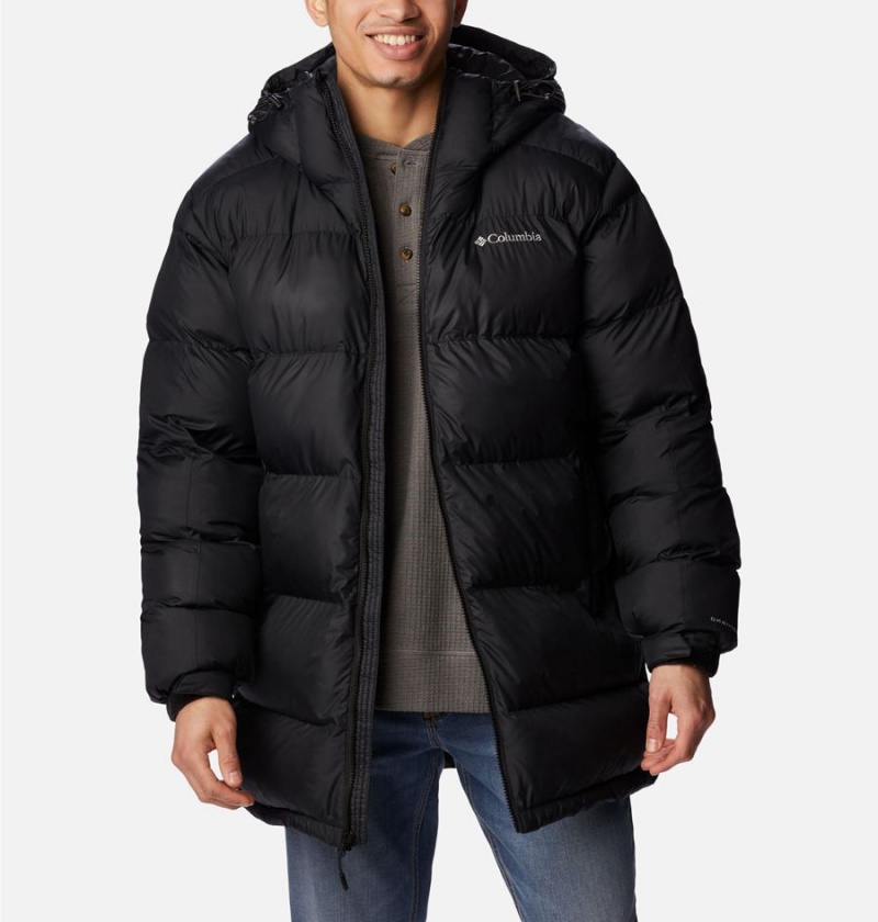 Black Men's Columbia Pike Lake Parka Insulated Puffer Jacket | WPDLU-3581