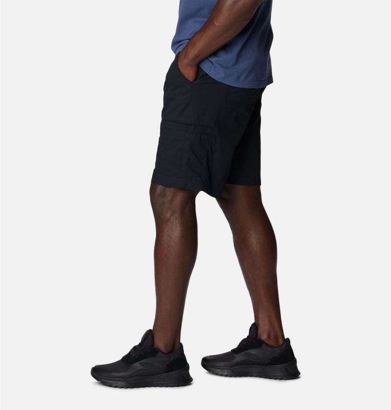 Black Men's Columbia Pine Canyon Cargo Shorts | EBMFV-9847