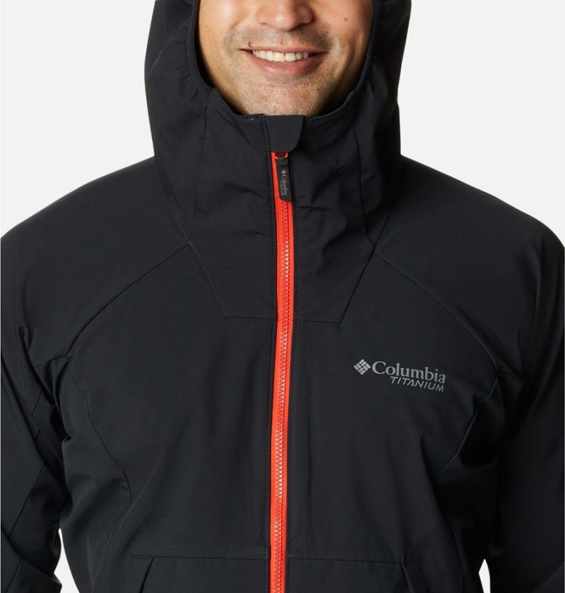 Black Men's Columbia Platinum Peak Softshell Jackets | WGNZF-1620