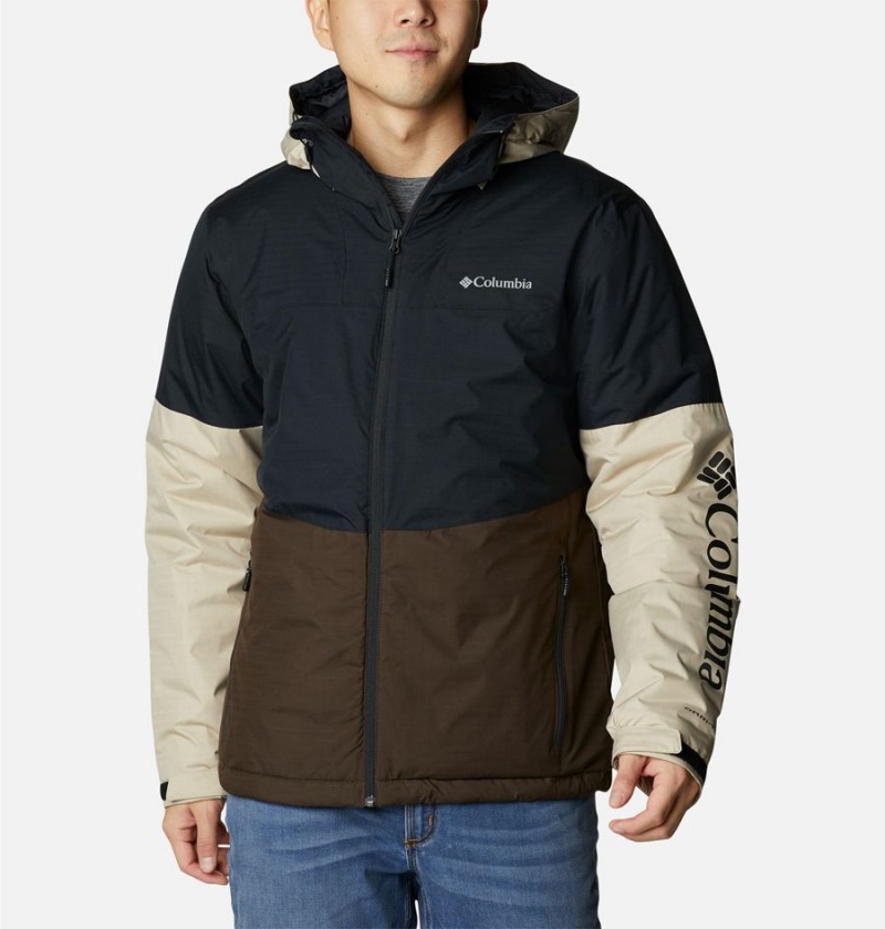 Black Men\'s Columbia Point Park Insulated Puffer Jacket | KRLXV-2487