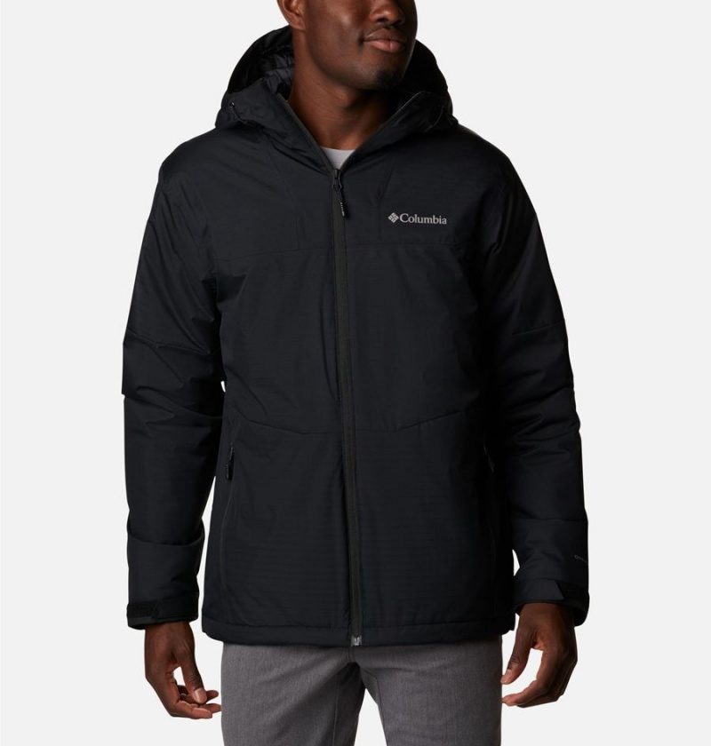 Black Men\'s Columbia Point Park Insulated Puffer Jacket | TGUAO-6870