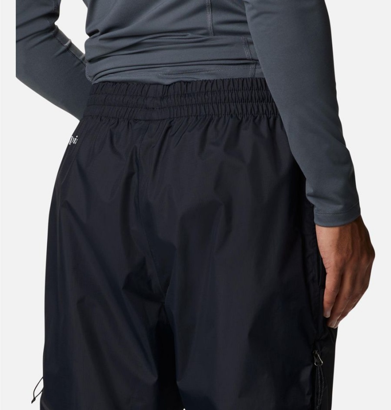 Black Men's Columbia Pouring Adventure 2L Rain Pants | TIVXJ-9485