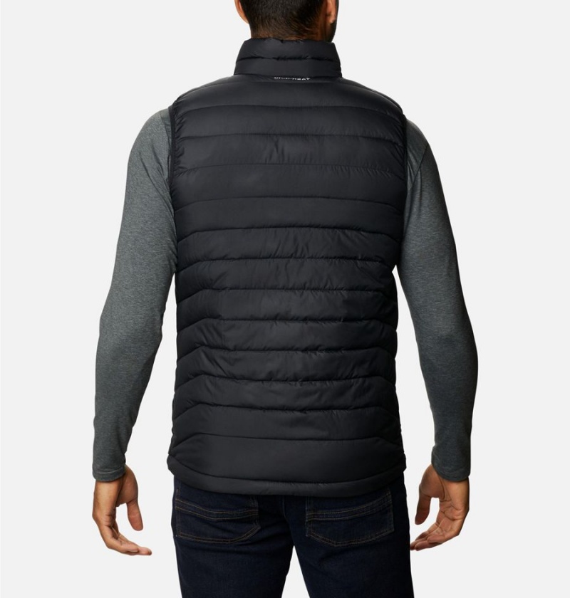 Black Men's Columbia Powder Lite Vest | PWQGS-6720