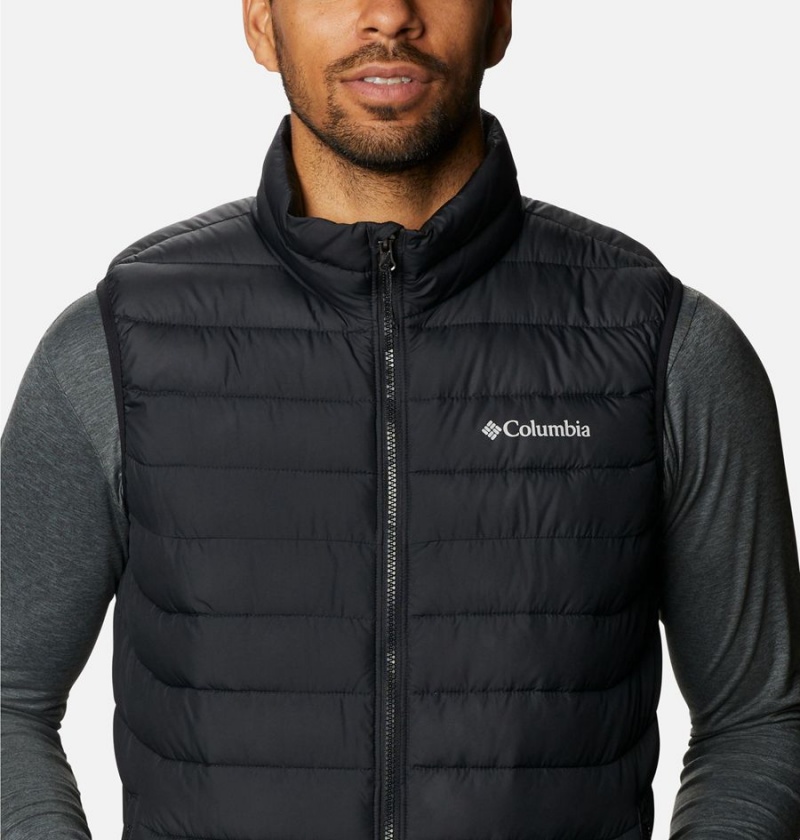 Black Men's Columbia Powder Lite Vest | PWQGS-6720