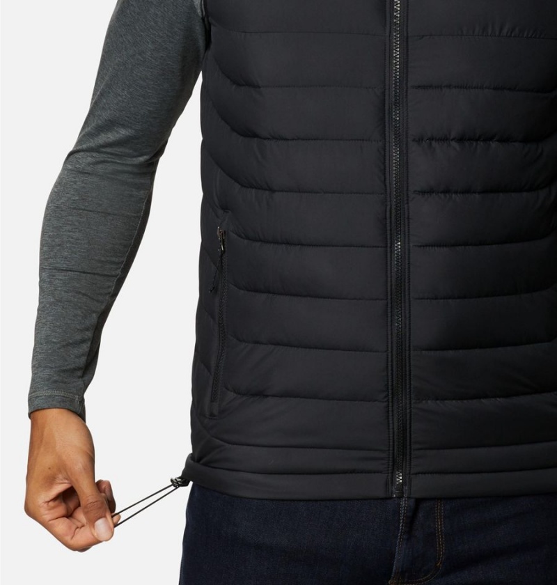 Black Men's Columbia Powder Lite Vest | PWQGS-6720