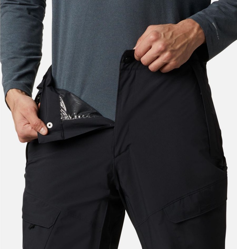 Black Men's Columbia Powder Stash Ski Pants | GBHDM-8576