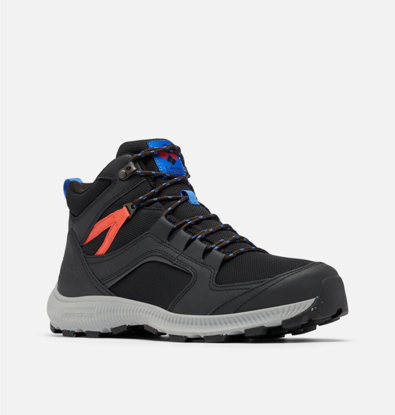 Black Men's Columbia Re-Peak Mid Hiking Shoes | JIXAN-0921