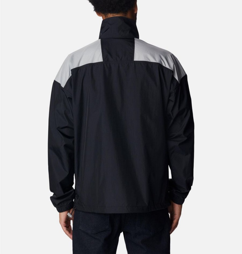 Black Men's Columbia Riptide Anorak Windbreaker | BZJLX-3904