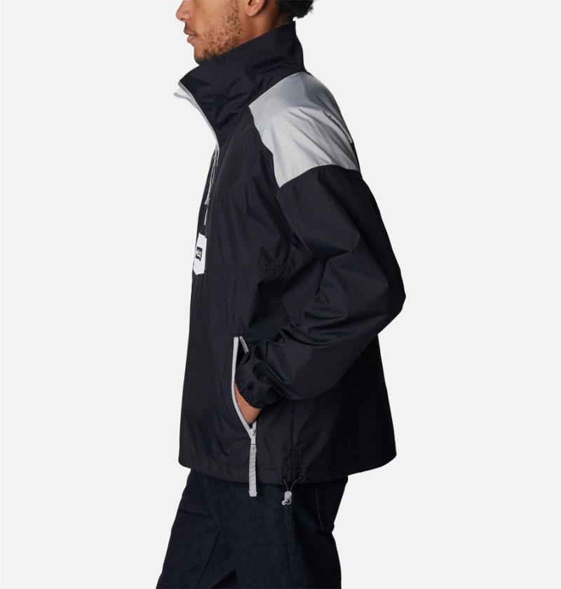 Black Men's Columbia Riptide Anorak Windbreaker | BZJLX-3904