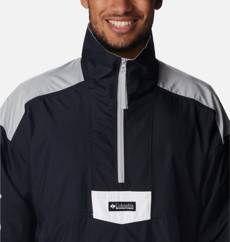 Black Men's Columbia Riptide Anorak Windbreaker | BZJLX-3904