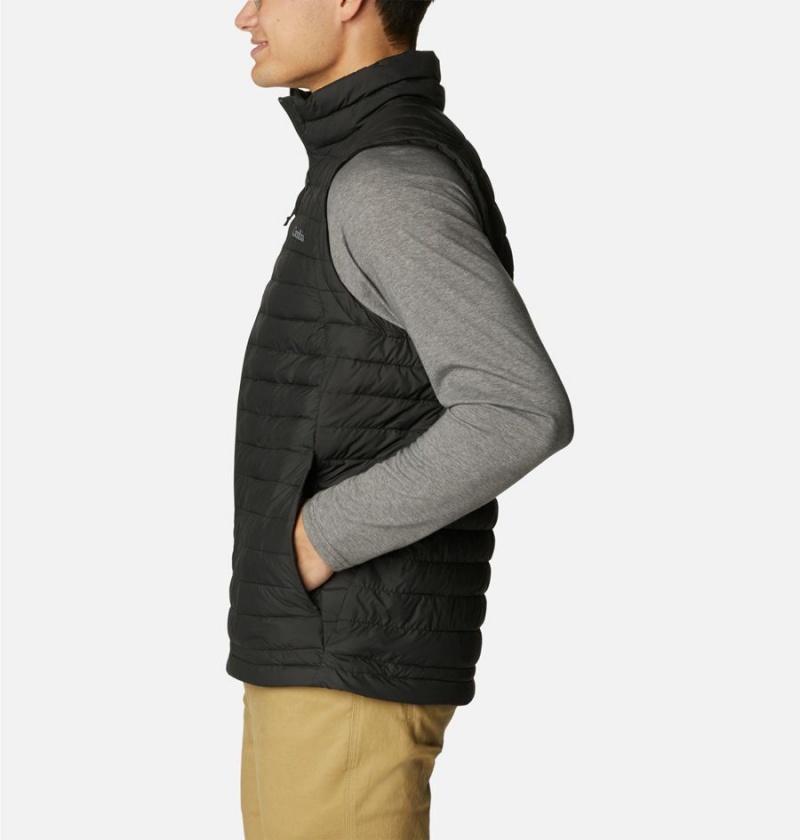 Black Men's Columbia Silver Falls Vest | KRLSA-4389