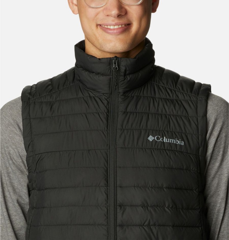 Black Men's Columbia Silver Falls Vest | KRLSA-4389