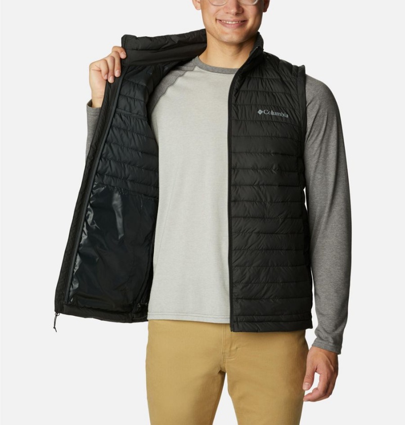 Black Men's Columbia Silver Falls Vest | KRLSA-4389