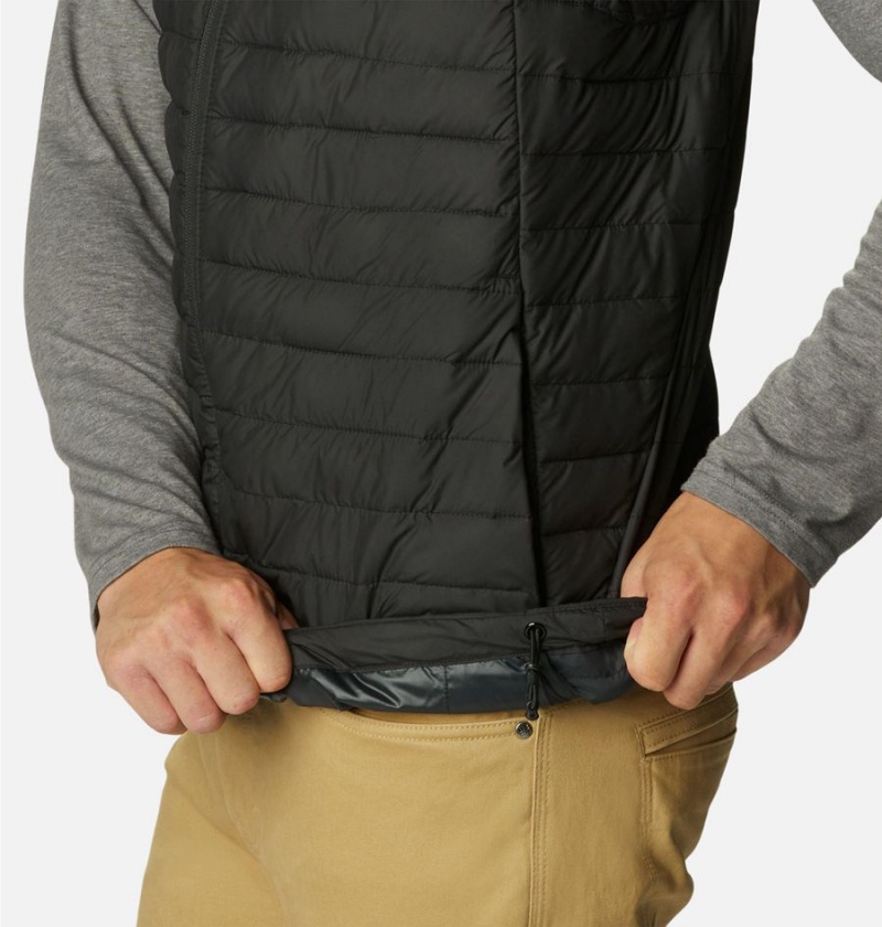 Black Men's Columbia Silver Falls Vest | KRLSA-4389