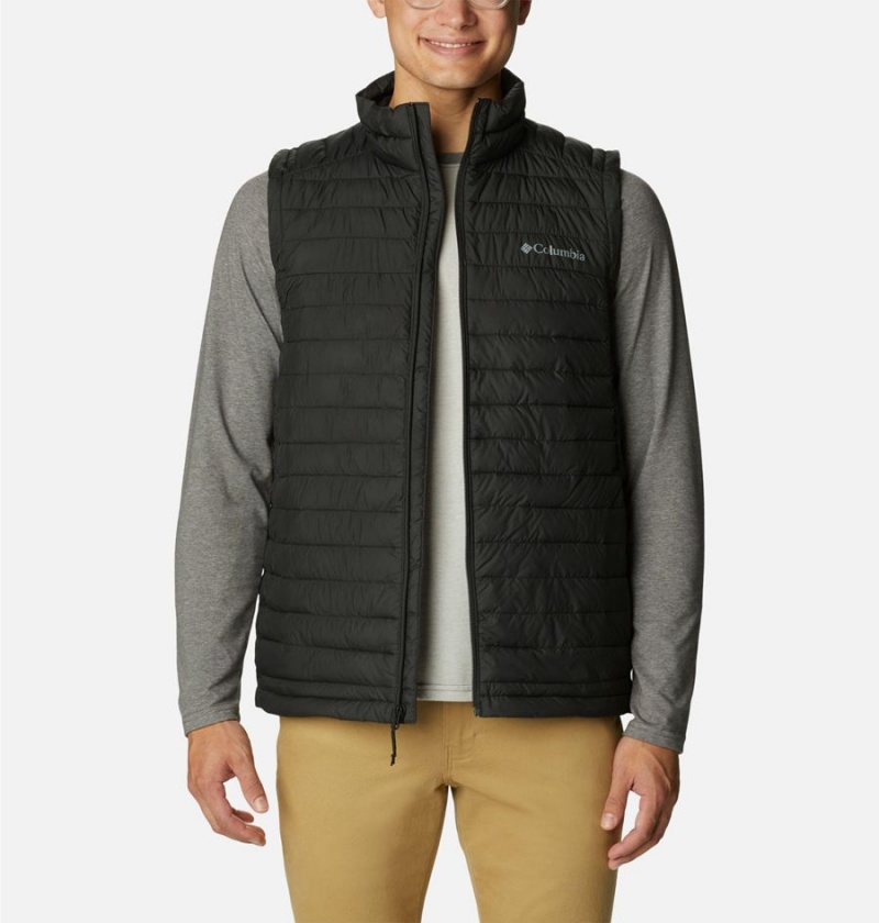 Black Men's Columbia Silver Falls Vest | KRLSA-4389