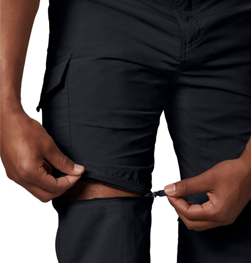 Black Men's Columbia Silver Ridge Convertible Pants | IBTZC-0416