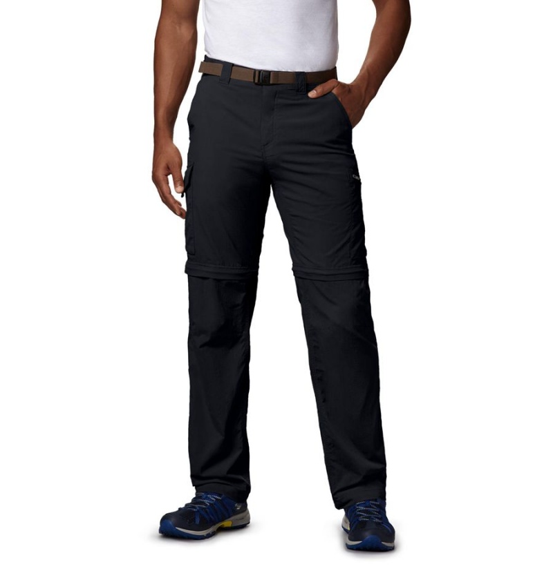 Black Men\'s Columbia Silver Ridge Convertible Pants | IBTZC-0416