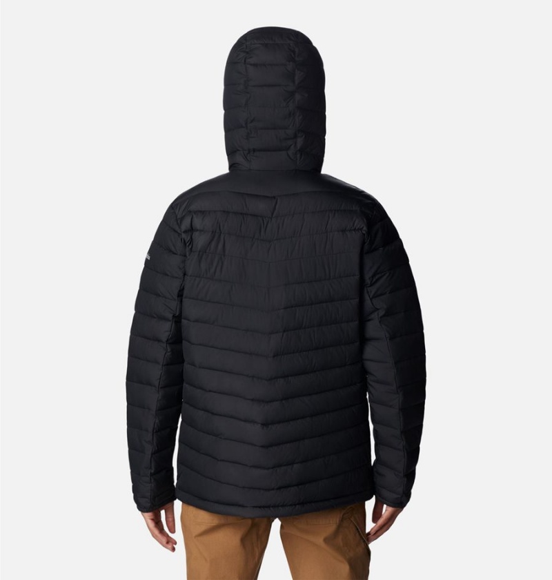 Black Men's Columbia Slope Edge Hooded Insulated Puffer Jacket | PJVGI-8972