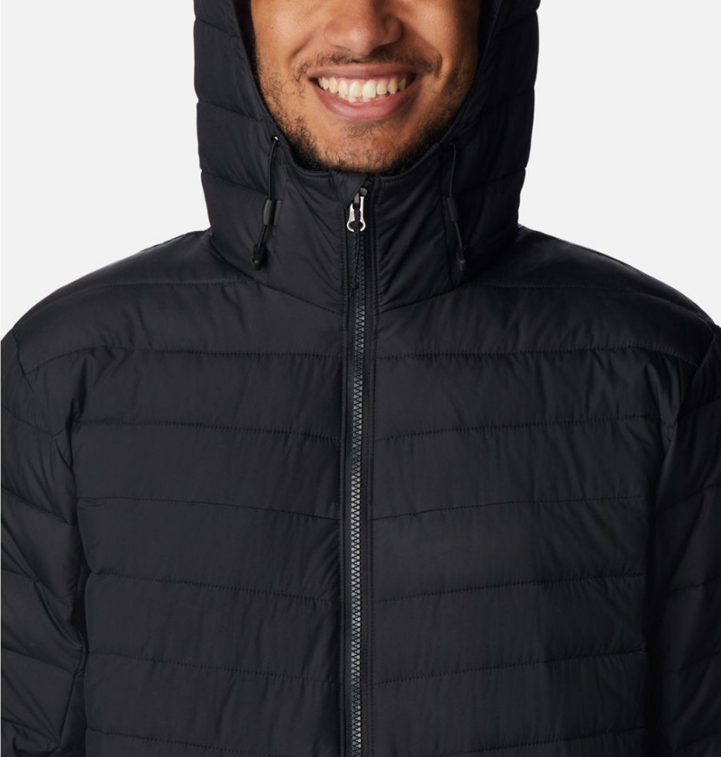 Black Men's Columbia Slope Edge Hooded Insulated Puffer Jacket | PJVGI-8972