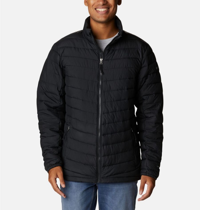 Black Men\'s Columbia Slope Edge Insulated Puffer Jacket | VULDT-8546