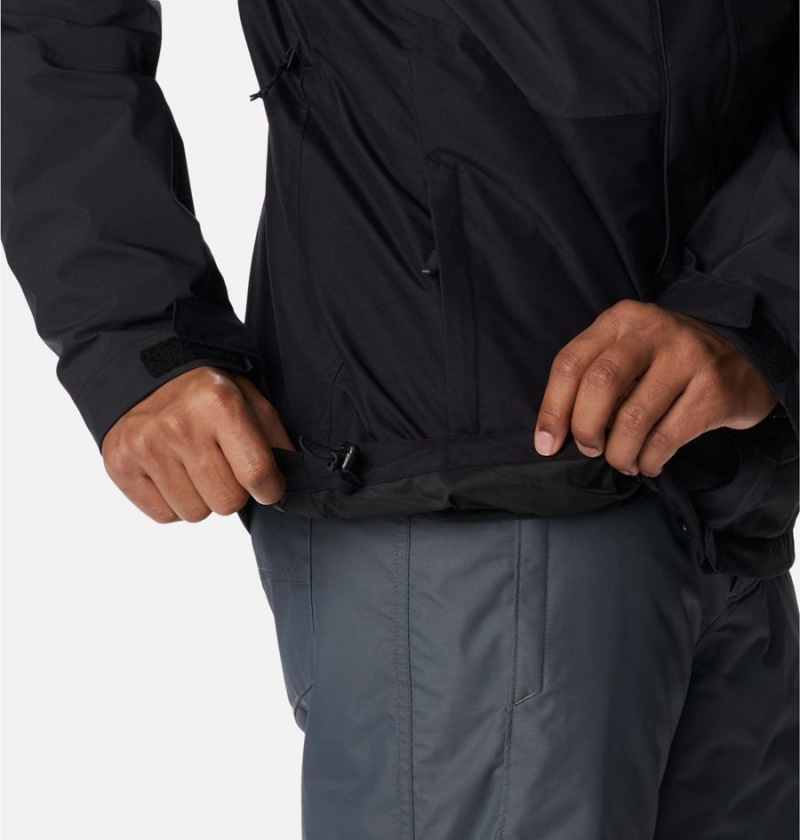 Black Men's Columbia Snow Glide Interchange 3 In 1 Jackets | RWBIU-1875