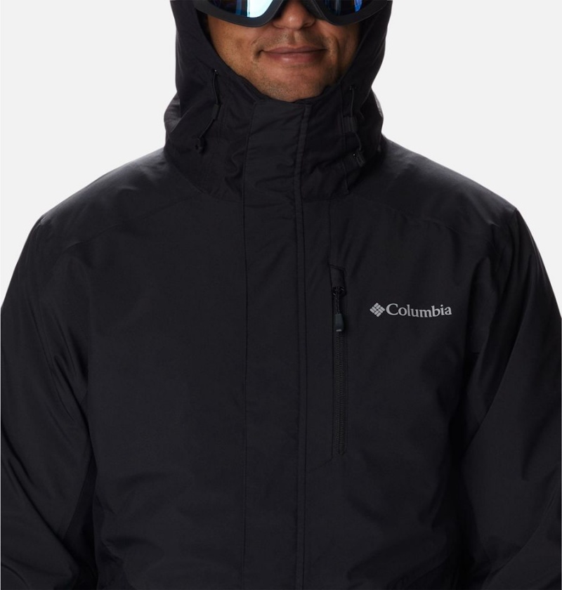 Black Men's Columbia Snow Glide Interchange 3 In 1 Jackets | RWBIU-1875