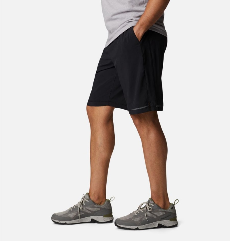 Black Men's Columbia Stealth Camp Active Shorts | CNVFX-4831