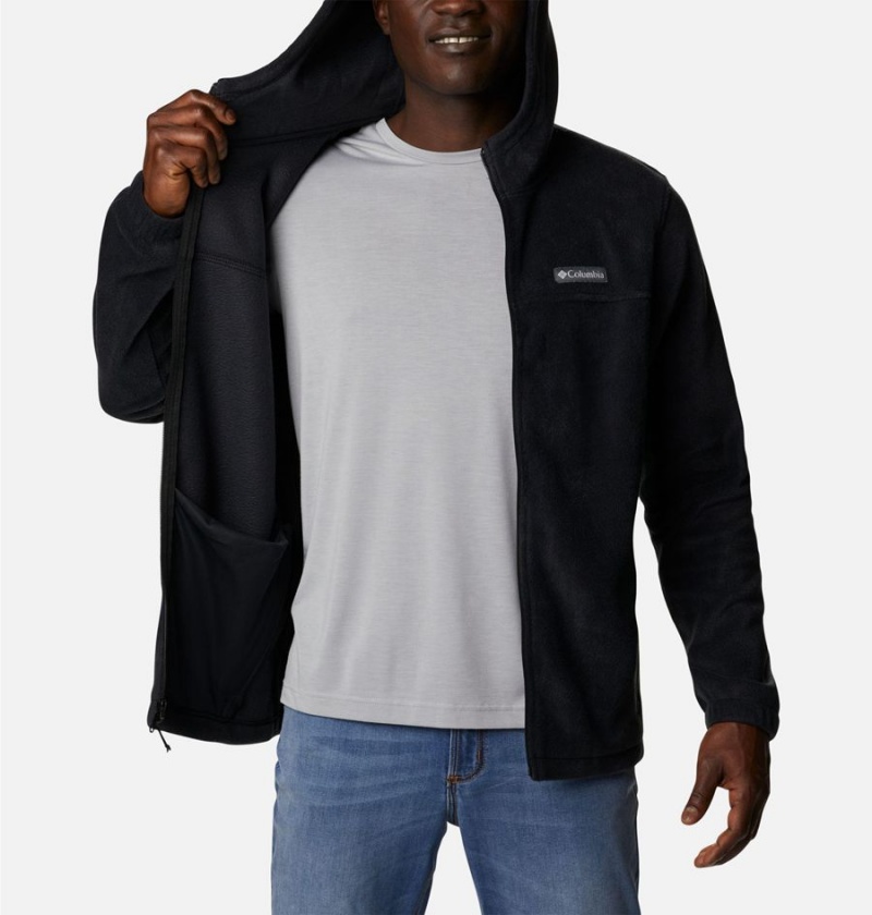 Black Men's Columbia Steens Mountain Full Zip Hoodie Fleece Jacket | QOZDB-5826