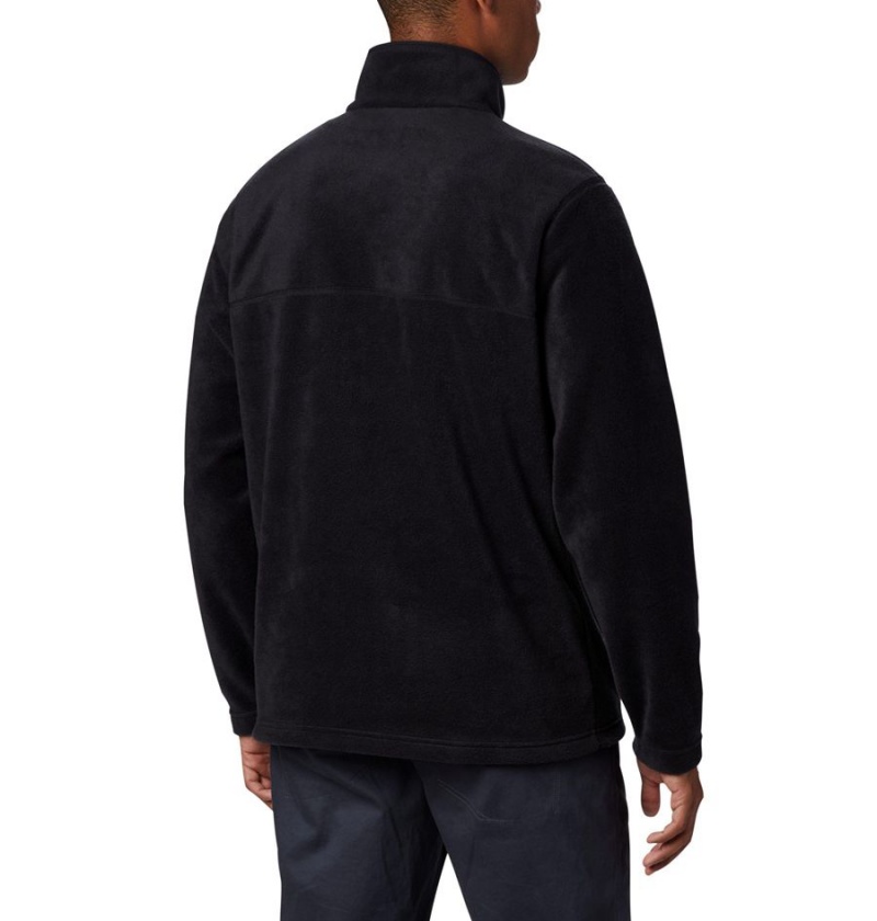 Black Men's Columbia Steens Mountain Half Snap Fleece Pullover | RABHM-4761